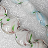 Lampwork Beads, Mix Color Flat Round 20mm Hole:About 1.5mm, Sold by Group