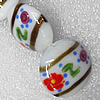 Lampwork Beads, Flat Round 28mm Hole:About 1.5mm, Sold by PC 