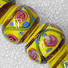 Lampwork Beads, Rondelle 20mm Hole:About 1.5mm, Sold by PC 