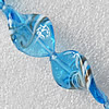 Lampwork Beads, Twist Leaf 18x27mm Hole:About 1.5mm, Sold by PC 