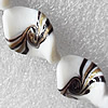 Lampwork Beads, Twist Leaf 18x27mm Hole:About 1.5mm, Sold by PC 