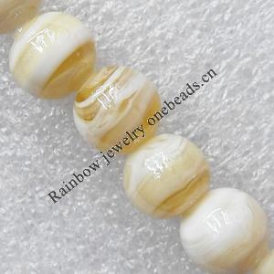 Lampwork Beads, Round 14mm Hole:About 1.5mm, Sold by PC 