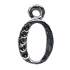 Pendant Setting Zinc Alloy Jewelry Findings Lead-free, Letter 14x8mm Hole:1.5mm, Sold by Bag