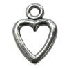 Pendant Zinc Alloy Jewelry Findings Lead-free, Heart 19x14mm Hole:3mm, Sold by Bag