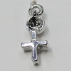 Pendant Setting Zinc Alloy Jewelry Findings Lead-free, Heart 16x6mm Hole:1.5mm, Sold by Bag