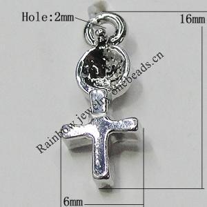 Pendant Setting Zinc Alloy Jewelry Findings Lead-free, Heart 16x6mm Hole:1.5mm, Sold by Bag