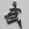 Pendant Zinc Alloy Jewelry Findings Lead-free, 20x12mm Hole:1mm, Sold by Bag