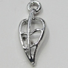 Pendant Zinc Alloy Jewelry Findings Lead-free, leaf 18x8mm Hole:2mm, Sold by Bag
