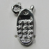 Pendant Setting Zinc Alloy Jewelry Findings Lead-free, 16x9mm Hole:2mm, Sold by Bag