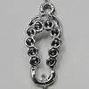 Pendant Setting Zinc Alloy Jewelry Findings Lead-free, 22x9mm Hole:1.5mm, Sold by Bag