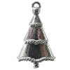 Zinc Alloy Jewelry Findings, Christmas Charm/Pendant, Christmas Tree 34x20mm Hole:2mm, Sold by Bag	