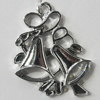 Zinc Alloy Jewelry Findings, Christmas Charm/Pendant, 30x22mm Hole:2mm, Sold by Bag	