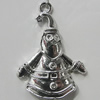 Zinc Alloy Jewelry Findings, Christmas Charm/Pendant, 34x25mm Hole:2mm, Sold by Bag	