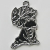 Zinc Alloy Jewelry Findings, Christmas Charm/Pendant, 35x19mm Hole:2.5mm, Sold by Bag	