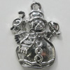 Zinc Alloy Jewelry Findings, Christmas Charm/Pendant, Santa 31x23mm Hole:2.5mm, Sold by Bag	