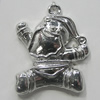 Zinc Alloy Jewelry Findings, Christmas Charm/Pendant, Santa 31x25mm Hole:2.5mm, Sold by Bag	