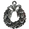 Zinc Alloy Jewelry Findings, Christmas Charm/Pendant, 29x24mm Hole:2.5mm, Sold by Bag	