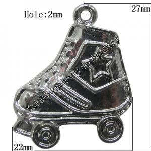 Zinc Alloy Jewelry Findings, Christmas Charm/Pendant, 27x22mm Hole:2mm, Sold by Bag	