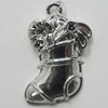 Zinc Alloy Jewelry Findings, Christmas Charm/Pendant, 29x19mm Hole:2.5mm, Sold by Bag	