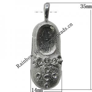 Zinc Alloy Jewelry Findings, Christmas Charm/Pendant, 35x14mm, Sold by Bag