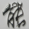 Pendant Zinc Alloy Jewelry Findings Lead-free, 25x20mm Hole:2.5mm, Sold by Bag