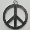 Pendant Zinc Alloy Jewelry Findings Lead-free, 29x25mm Hole:2.5mm, Sold by Bag