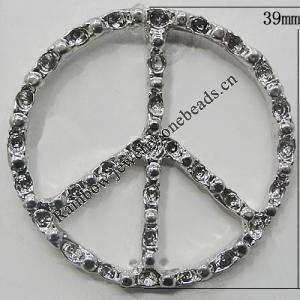 Pendant Setting Zinc Alloy Jewelry Findings Lead-free, 39mm, Sold by Bag