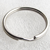 Iron Key Ring, Round, Platinum Color, about 20mm in diameter, Sold by bag