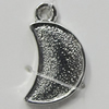 Pendant Zinc Alloy Jewelry Findings Lead-free, Moon 15x9mm Hole:1mm, Sold by Bag