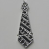 Pendant Setting Zinc Alloy Jewelry Findings Lead-free, 30x10mm Hole:1.5mm, Sold by Bag