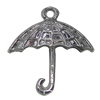 Pendant Zinc Alloy Jewelry Findings Lead-free, Umbrella 24x22mm Hole:2.5mm, Sold by Bag