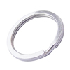 Iron Key Ring, Flat Round, Platinum Color, about 30mm in diameter, Sold by bag