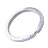 Iron Key Ring, Flat Round, Platinum Color, about 32mm in diameter, Sold by bag