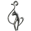 Pendant Zinc Alloy Jewelry Findings Lead-free, Bird 28x16mm Hole:2.5mm, Sold by Bag