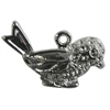 Pendant Setting Zinc Alloy Jewelry Findings Lead-free, Bird 27x15mm Hole:2mm, Sold by Bag