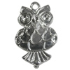 Pendant Zinc Alloy Jewelry Findings Lead-free, Bird 29x18mm Hole:2mm, Sold by Bag