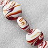 Lampwork Beads, Flat Round 20mm Hole:About 1.5mm, Sold by PC 