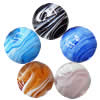 Lampwork Beads, Mix Color Flat Round 20mm Hole:About 1.5mm, Sold by Group 