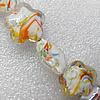 Lampwork Beads, Flower 25mm Hole:About 1.5mm, Sold by PC 