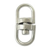 Key Swivel Clasps Connector, Alloy, Platinum Color, about 19x9mm, Sold by bag