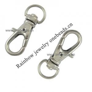 Key Swivel Clasps, Alloy, Platinum Color, about 32x11mm, Sold by bag