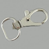 Key Swivel Clasps, Alloy, Platinum Color, about 37x19mm, Sold by bag