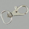 Key Swivel Clasps, Alloy, Platinum Color, about 37x19mm, Sold by bag