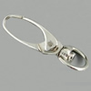 Key Swivel Clasps, Alloy, Platinum Color, about 37x13mm, Sold by bag