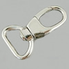Key Swivel Clasps, Alloy, Platinum Color, about 38x23mm, Sold by bag