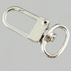 Key Swivel Clasps, Alloy, Platinum Color, about 33x17.5mm, Sold by bag