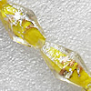 Silver Foil and Gold Sand Lampwork Beads, Diamond 11x25mm Hole:About 1.5mm, Sold by PC 