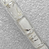 Silver Foil Lampwork Beads, Column 8x18mm Hole:About 1.5mm, Sold by PC 