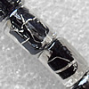 Silver Foil Lampwork Beads, Column 8x18mm Hole:About 1.5mm, Sold by PC 