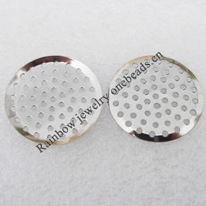 Iron Jewelry Findings, Round Net, about 13mm, Sold by bag